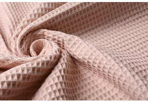 Waffle Pique Fabric Powder Pink
