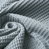 Waffle Pique Fabric Blue-Grey