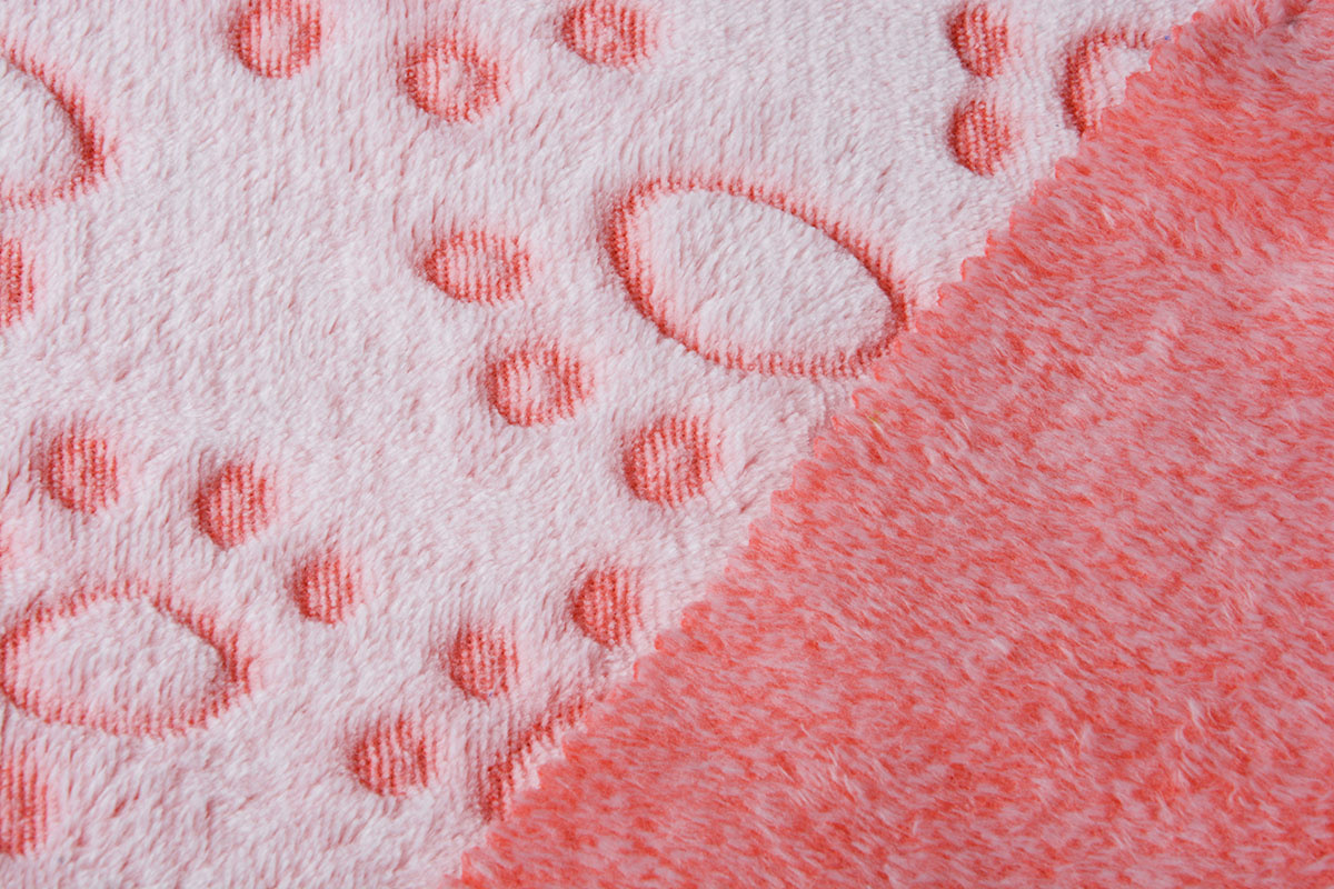 Coral Fleece Paw Pink