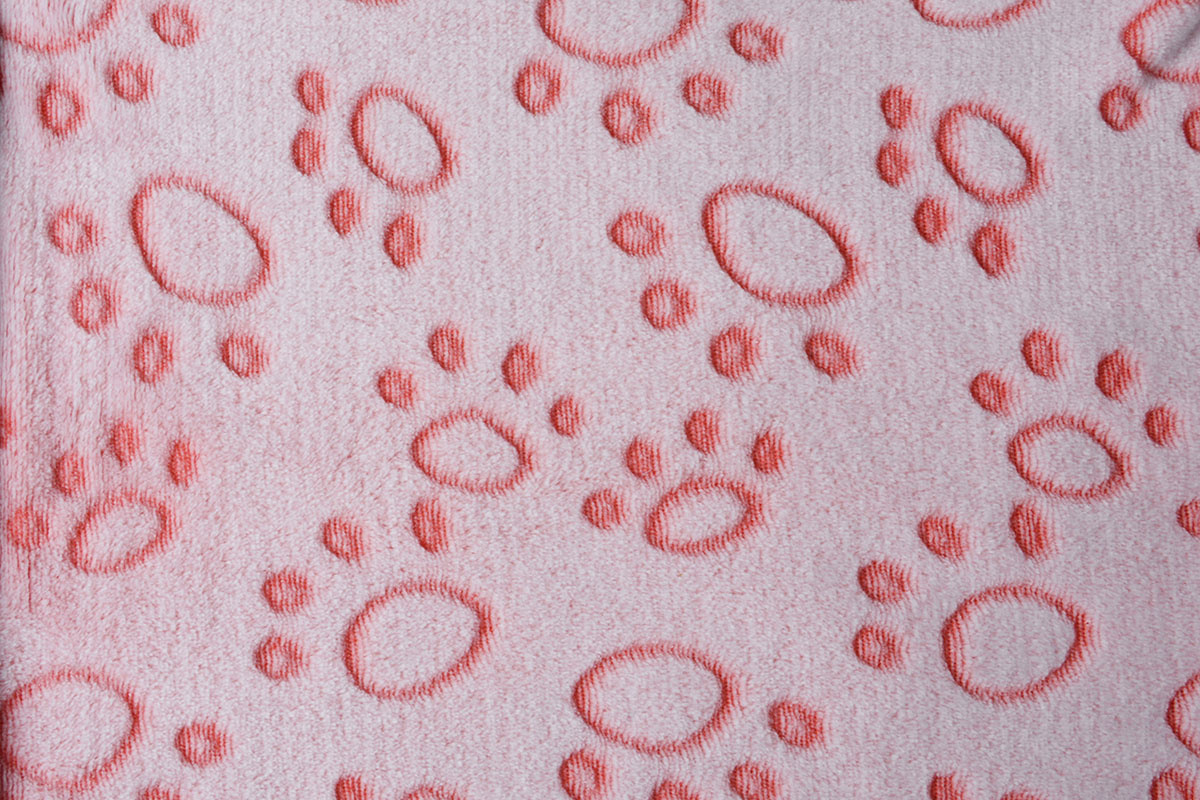 Coral Fleece Paw Pink
