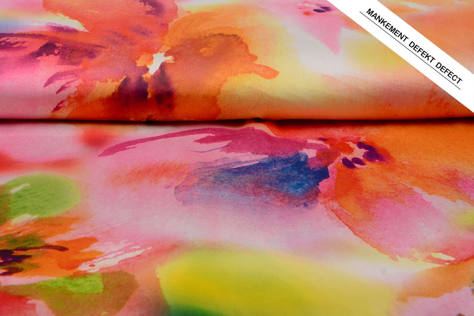 Stretch Satin Bedruckt Aquarel