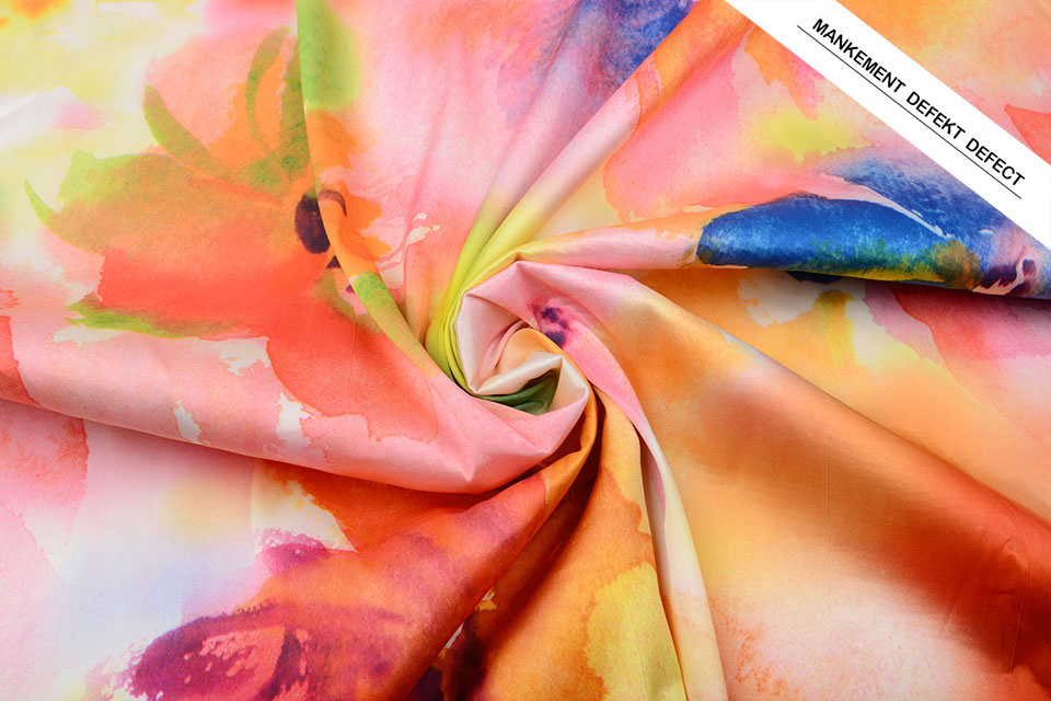 Stretch Satin Bedruckt Aquarel