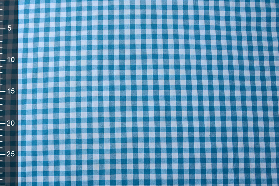 Gingham Check 8 mm Aqua