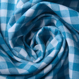 Gingham Check 8 mm Aqua