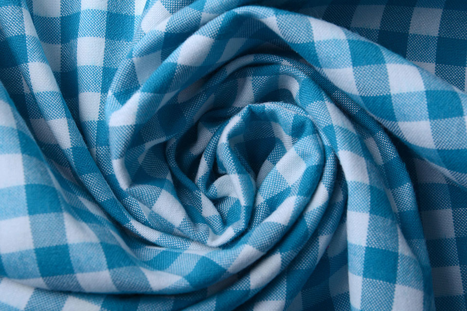 Gingham Check 8 mm Aqua