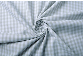 Gingham Check 8 mm Light Grey
