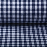 Gingham Check 8 mm Navy Blue
