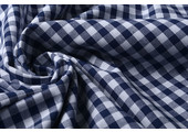 Gingham Check 8 mm Navy Blue