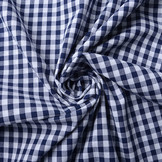 Gingham Check 8 mm Navy Blue