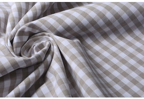 Gingham Check 8 mm Taupe