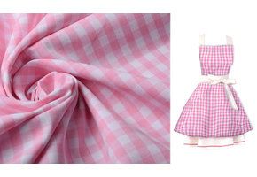 Gingham Check 8 mm Pink
