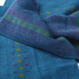 Boordstof Blauw Ruit