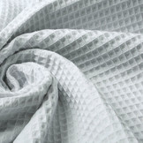 Waffle Pique Fabric Silver