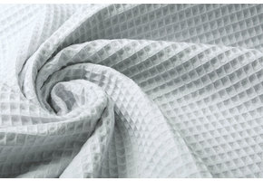 Waffle Pique Fabric Silver