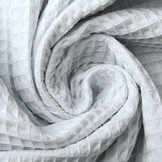 Waffle Pique Fabric Silver