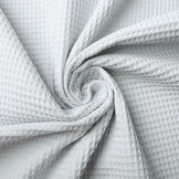 Waffle Pique Fabric Silver