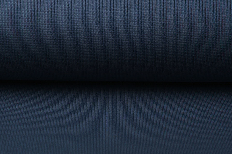Rib Jersey Marine Blauw