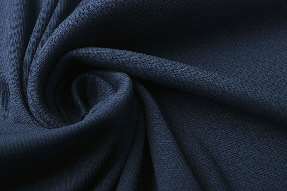 Rib Jersey Marine Blauw
