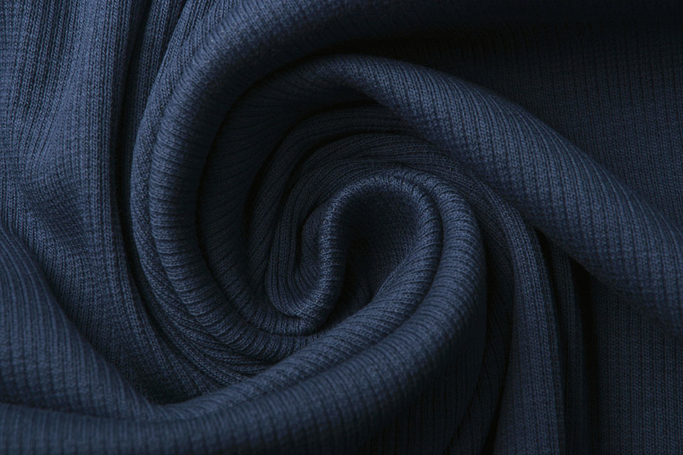 Rib Jersey Marine Blauw