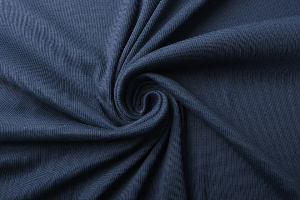 Rib Jersey Marine Blauw