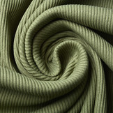 Rib Jersey Licht Army Groen