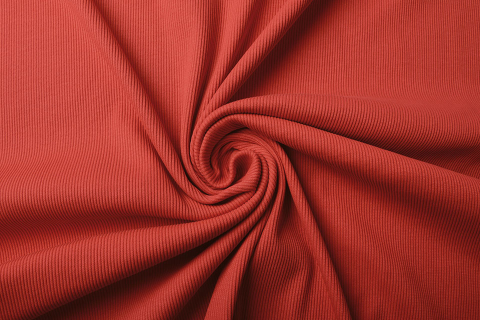 Rib Jersey Red - YES Fabrics