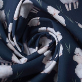 100% Digital Cotton Sheep Navy Blue
