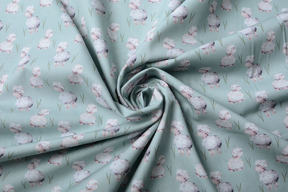 100% Digital Cotton Sheep Old Green