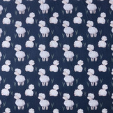 100% Digitaal Katoen Schaapjes Marine Blauw