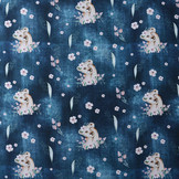 100% Digital Cotton Lion Cub Blue
