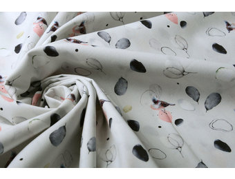 100% Digital Baumwolle Haubenmeise Silber