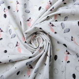 100% Digital Cotton Crested Tit Silver