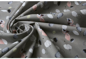 100% Digital Cotton Crested Tit Grey