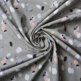 100% Digital Cotton Crested Tit Grey