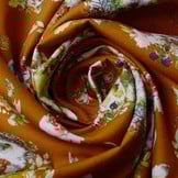 100% Digital Baumwolle Waldtiere Blumen Brique