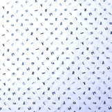 100% Digital Cotton Alphabet White Navy