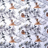 100% Digitaal Katoen Bosdieren Hert En Uil