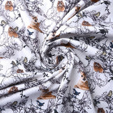 100% Digitaal Katoen Bosdieren Hert En Uil