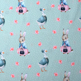 100% Digitaal Katoen Konijn Gans Groen