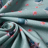 100% Digitaal Katoen Konijn Gans Groen