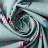 100% Digitaal Katoen Konijn Gans Groen