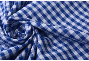 Gingham Check 8 mm Cobalt Blue