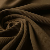 Ottoman Rib Jersey Stof Mokka Bruin