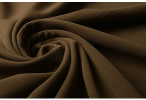 Ottoman Rib Jersey Fabric Mocha Brown