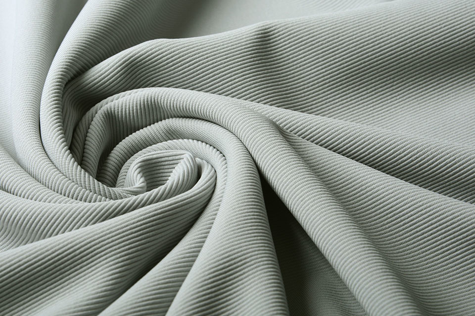 Ottoman Rib Jersey Fabric Light Grey - YES Fabrics