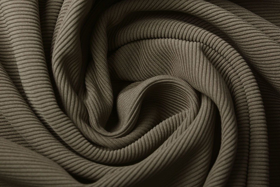 Ottoman Rib Jersey Fabric Light Grey Melange