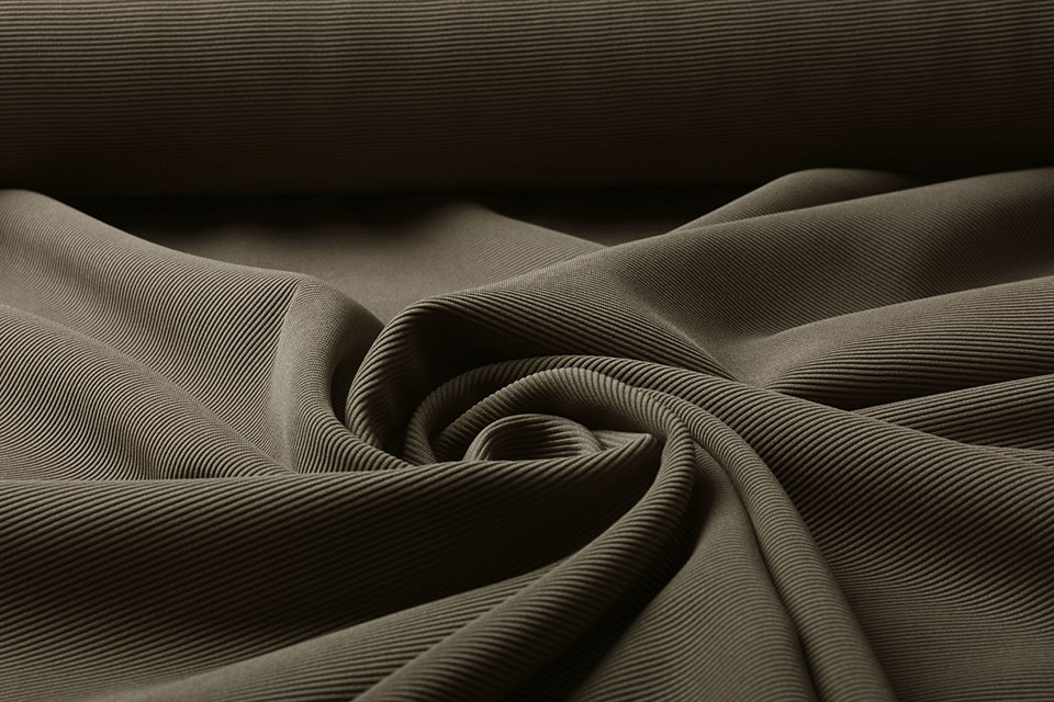 Ottoman Rib Jersey Fabric Taupe