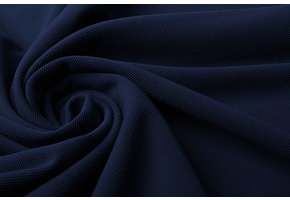 Ottoman Rib Jersey Fabric Navy Blue
