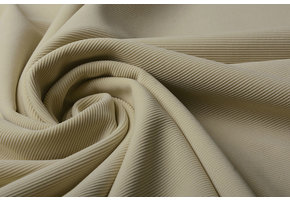 Ottoman Ripp Jersey Stoff Beige