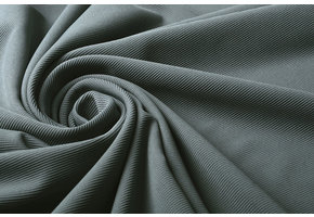 Ottoman Rib Jersey Stof Grijs